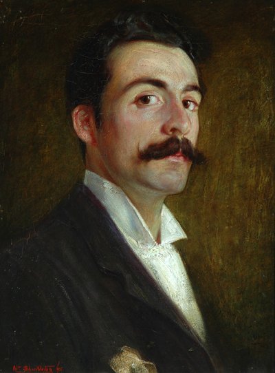 Zelfportret op 23-jarige leeftijd, 1895 door William Shackleton